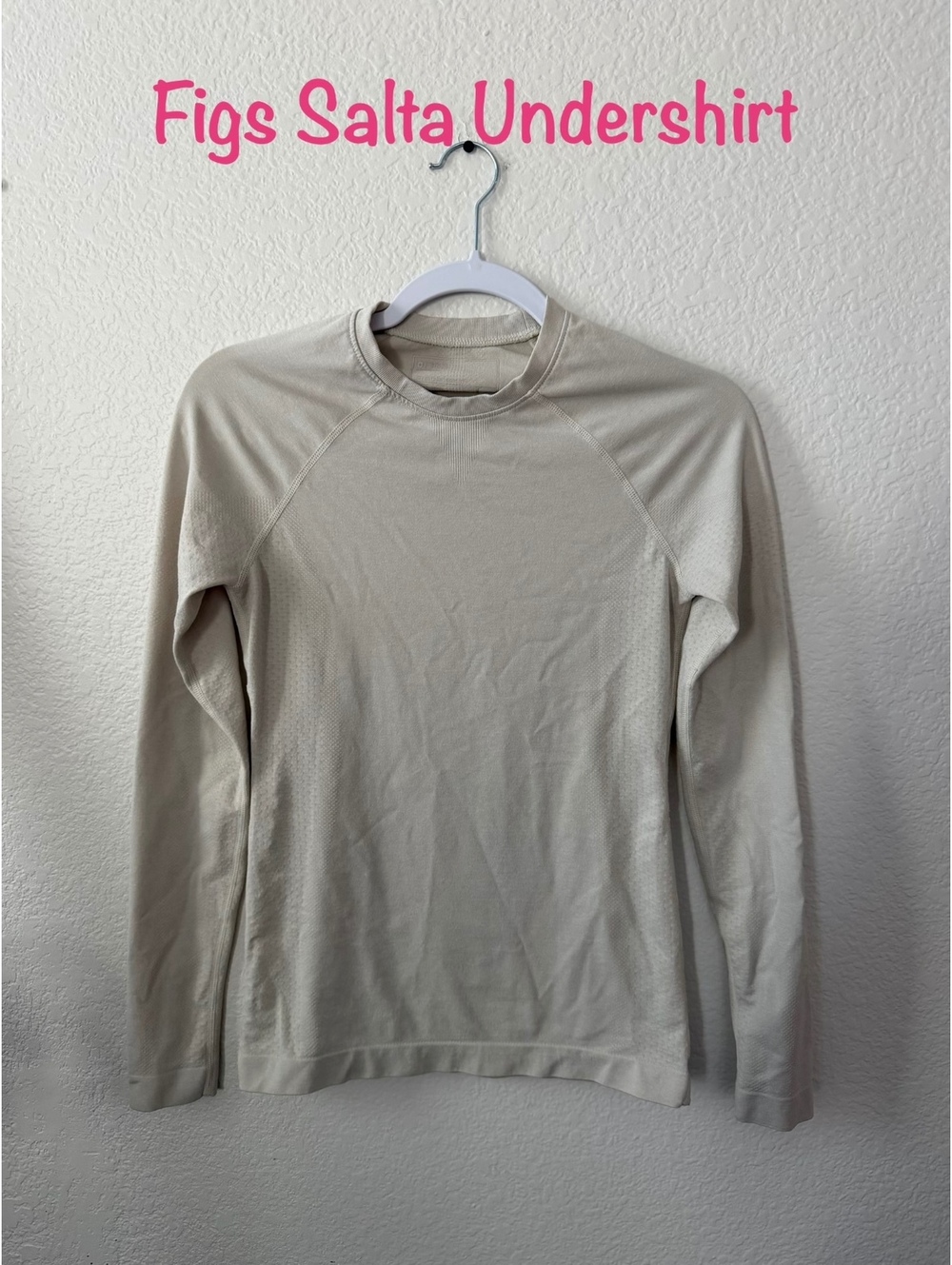 Figs Salta bone Beige Seamless Undershirt salta XS like lululemon swiftly